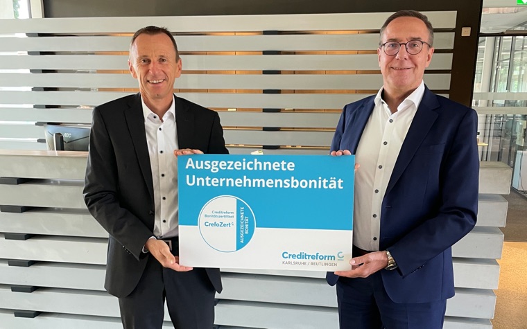 Creditreform zeichnet die Beton Kemmler GmbH mit dem Bonitätszertifikat „CrefoZert“ aus